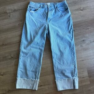 Abercrombie & Fitch Light Blue High-Rise Straight Jeans